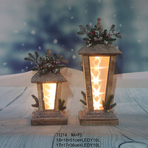 Poste <span class=keywords><strong>de</strong></span> lámpara <span class=keywords><strong>de</strong></span> linterna <span class=keywords><strong>de</strong></span> Casa <span class=keywords><strong>de</strong></span> Navidad <span class=keywords><strong>de</strong></span> madera popular con luces Led para decoración <span class=keywords><strong>de</strong></span> vacaciones festivas - Product Image 3