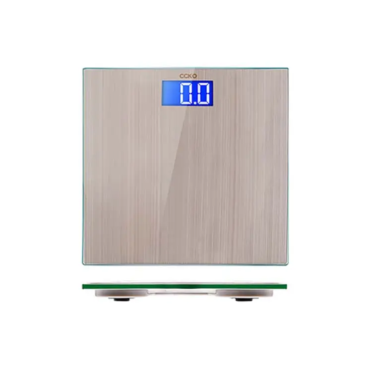 Nouvel écran Lcd carré rétro-éclairé domestique 396lb 180kg balance numérique en verre trempé balance de pesage électronique de salle de bains