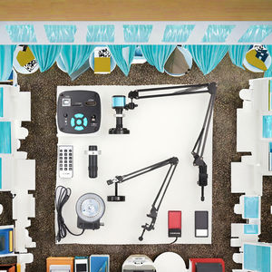 産業用USB顕微鏡カメラ100xレンズ折りたたみブラケットリモート電子溶接修理用LEDライト<span class=keywords><strong>DIY</strong></span>増幅用 - Product Image 2