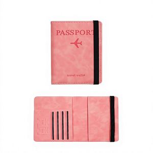 ซองหนังแท้แบบมินิมอล ป้องกัน RFID สำหรับพาสปอร์ต กันน้ำ ใส่บัตรและเงินสดสำหรับเดินทาง - Product Image 1