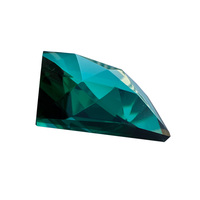 Tuile de verre bijou à facettes turquoise carrelage de mosaïque en verre biseauté de couleur verte décorations de bijoux en cristal 50x50 pour dôme en vitrail