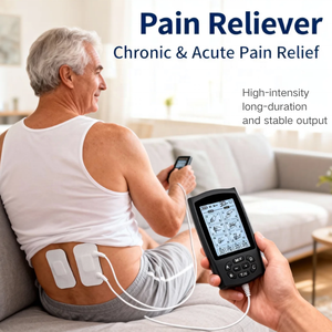 Unit TENS EMS 4 Saluran FM-B2407 untuk Meredakan Nyeri Punggung Bawah dan <span class=keywords><strong>Sciatica</strong></span>, 24 Mode Pijat, Timer, Peralatan Terapi Fisik Kelas II - Product Image 3