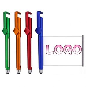 Porte-stylo multifonctionnel à écran tactile avec bannière rétractable, stylo à bille avec impression couleur recto-verso - Product Image 3