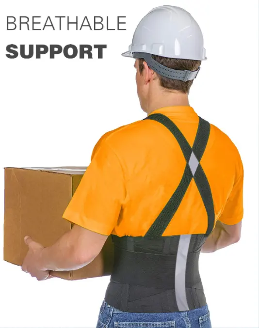 Adjustable Shoulder Pull Straps Waist Protector Heavy Lifting Lumbar Support Lower Back Brace For Workers