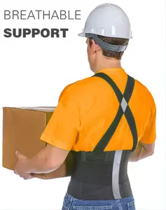 Correas de tirón de hombro ajustables, Protector de cintura, soporte Lumbar de elevación pesada, soporte inferior de espalda para trabajadores