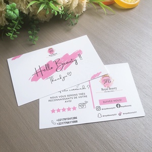 การ์ดขอบคุณงานแต่งงานสุดหรูกระดาษศิลปะเคลือบ300gsm ที่มีทั้งสองด้านพิมพ์นามบัตรส่วนตัว - Product Image 4