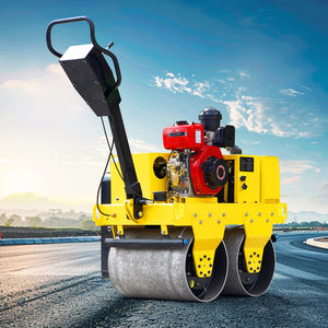 Livraison gratuite mini compacteur routier rouleau compacteur pas cher double tambour rouleau piéton Excellent rouleau compacteur manuel - Product Image 1
