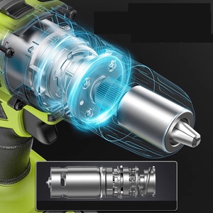 Perceuse-visseuse électrique domestique rechargeable avec mandrin sans clé, batterie au lithium et alimentation filaire - Product Image 1