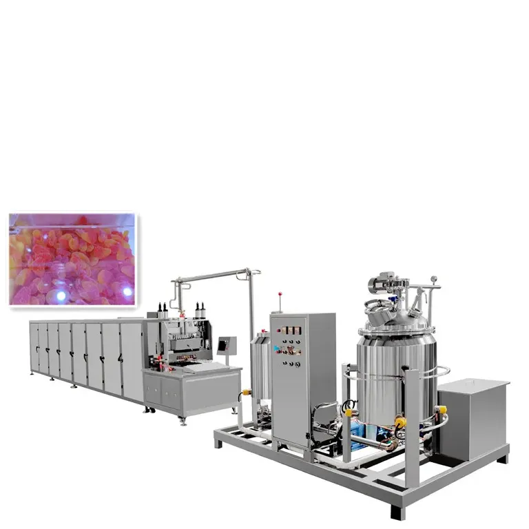 Production Candy Lollipop Machine Line Industrial automatic Bear machine made in China candy making production line 300kg/day