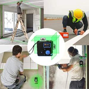 XEAST XE-68 PRO 3D 12 линий зеленый самовыравнивающий 360 градусов с 18650 батареей Горизонтальный Вертикальный лазерный инструмент для выравнивания пола - Product Image 5