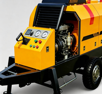 Pompe à béton électrique mini HBT6006A-5 de marque supérieure, 70 m³/h, haute pression pour la construction