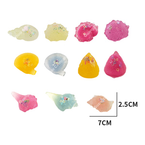 Jouet créatif en TPR en forme de coquillage marin, mignon, transparent, simulation de petite coquille, jouet à presser pour enfants, jouet amusant à pincer - Product Image 6