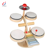 Ensemble de tambours en bois Chengji, instrument multifonctionnel, jeu sensoriel créatif et apprentissage interactif, jouet musical éducatif