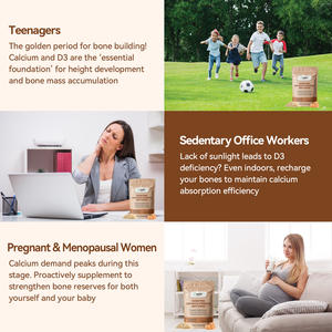 Gomitas Masticables de Calcio y Vitamina D3 con Logotipo Personalizado para Suplemento Nutricional Diario, Apoyo a la Salud Ósea y la Función Inmunitaria, Hecho en Hong Kong - Product Image 4