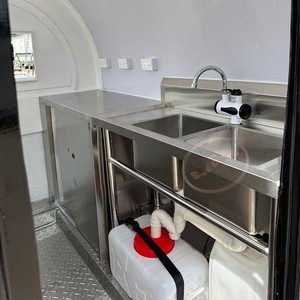 Nuovo Rimorchio Compatto Nero per Alimenti con Telaio in Acciaio Inossidabile, 2 Ruote, Resistente alla Ruggine, per Fast Food/Gelati/Concessioni, 1 Anno di Garanzia - Product Image 4