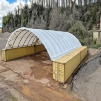 Carpa de Almacenamiento Resistente de PVC de 20x40 pies con Estructura de Acero HDG de Arco Único para Contenedores, Almacenes y Sitios Portuarios, Certificación CE