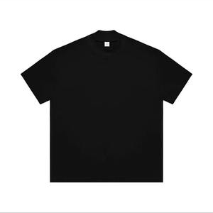 Maglietta da <span class=keywords><strong>uomo</strong></span> con Logo personalizzato 300 GSM con collo piccolo e collo largo a maniche corte T-Shirt da <span class=keywords><strong>uomo</strong></span> estiva bianca europea oversize - Product Image 5