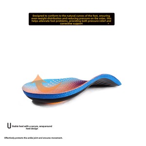 Semelles orthopédiques pour chaussures, inserts orthopédiques pour les pieds, semelles de soutien de la voûte plantaire pour pieds plats et voûtes plantaires tombantes - Product Image 4