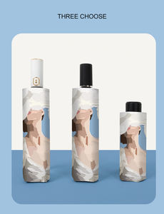 유화 접이식 로고 인쇄 uv 보호 실버 코팅 <span class=keywords><strong>3</strong></span> 배 자동 개폐 다채로운 태양 비 우산 - Product Image 2