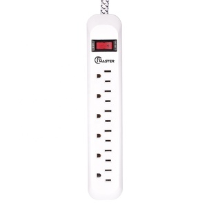 6 prese di protezione contro le sovratensioni di alimentazione presa di corrente cavo di <span class=keywords><strong>prolunga</strong></span> di estensione con elettrico - Product Image 2