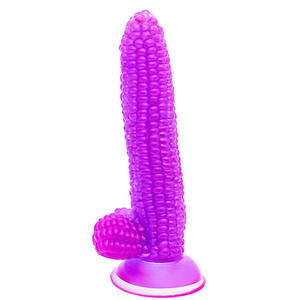 Dildo en forme de fruit de maïs, en cristal noir, en gelée, plug anal, écologique, étanche IPX6, pour femmes et hommes - Product Image 4
