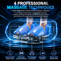 Masseur de pieds électronique Zhipin 6D enveloppant unisexe pour la circulation sanguine, avec massage profond Shiatsu, roulement, pression d'air et chaleur