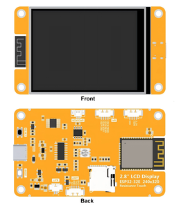 จอแสดงผล ESP32 ขนาด 2.8 นิ้ว 240*320 จอ TFT LCD ขนาด 2.8 นิ้ว ไม่มีโมดูลหน้าจอสัมผัส ชิปควบคุม Ili9341V พร้อมอินเทอร์เฟซ Type-C - Product Image 6
