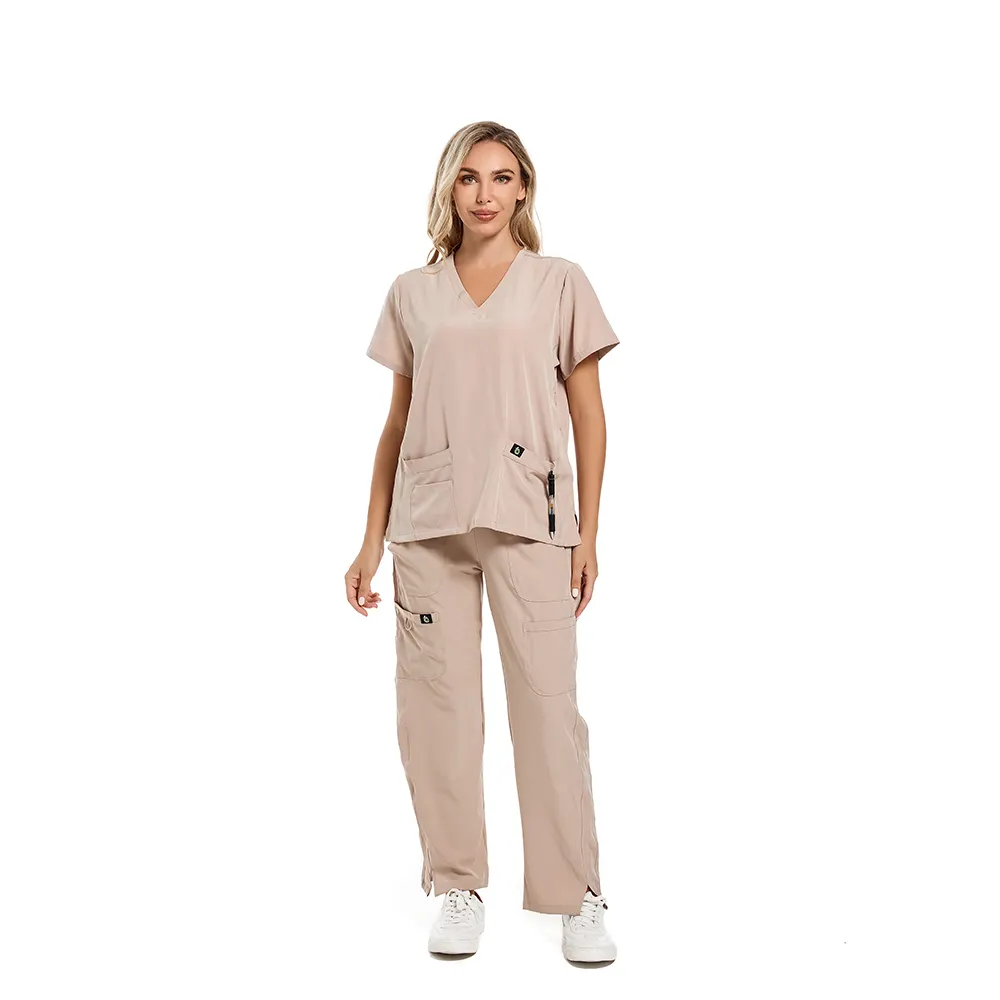 2022 nuovo stile da ospedale Set di scrub da infermiera in forma uniforme da infermiera scrub da donna in Spandex