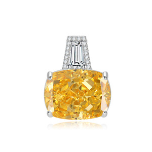 Joyería Más Vendida para Mujer 2026, Anillo de Cobre con Incrustaciones de Diamantes de Alto Carbono y Circonita Amarilla de 12*16mm para Hombre - Product Image 6