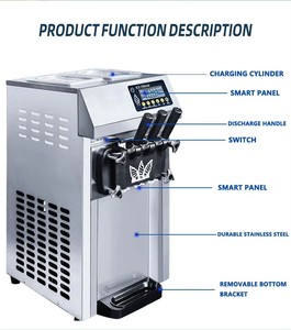 SIHAO Pre-cooling Commercial Ice <strong>Cream</strong> <strong>Maker</strong> A126 Ice <strong>Cream</strong> Machine Soft Serve Machine Portable Big Capacity Ice <strong>Cream</strong> Machine - Product Image 2