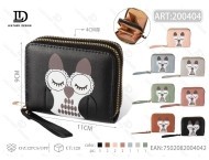 Portafoglio da donna con doppia cerniera, piccolo, in microfibra, in pelle sintetica, alla moda, per uso quotidiano - Product Image 1
