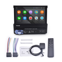Radio de Coche Android Retráctil 1DIN de 7 Pulgadas, Pantalla Táctil Plegable, GPS, WiFi, Bluetooth, Reproductor FM MP5 Universal, Gran Venta