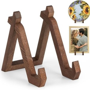 Wooden Display <b>Stand</b> 6 Inch Adjustable Desktop Holder For Photo Frame Clock Artwork Tabletop Decor - Product Image 5