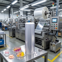 Film PVC/PET thermoformable en rouleau, rigide, opaque, résistant à l'humidité, auto-adhésif, pour emballage alimentaire, feuille blister, gobelet à collation