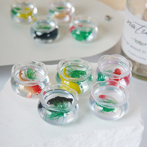 Drop shipping simulated <b>mini</b> <b>fish</b> <b>tank</b> toy, artificial landscaping micro-landscape ornament, lucky koi <b>fish</b> <b>tank</b> pendant - Product Image 1
