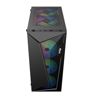 Ruix High-Performance ATX Mid Tower Gaming Computer Case Iron Mesh Stitch Design with Magnetic Dustproof Filter and PC Cabinet