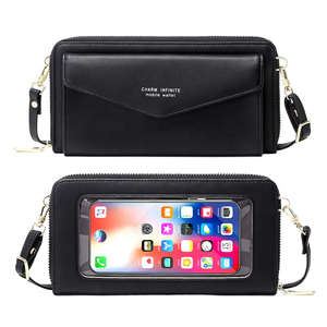 <b>Small</b> Women Lightweight Touch Screen Mini Phone Bag Card Holder PU RFID Wallet Crossbody Bag - Product Image 2