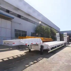 Remolque de Plataforma Baja de 100 Toneladas, 3 Ejes, para Transporte de Contenedores, Excavadoras y Equipos Pesados - Product Image 2