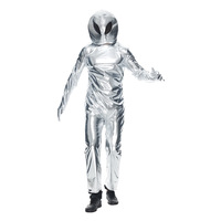 Costume spatial extraterrestre en vinyle blanc, combinaison intégrale pour fête d'Halloween, performance de cosplay, Europe, Amérique