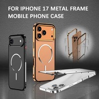 Étui de protection magnétique Sunforward TPU+PC couleur originale pour 17 Pro Max, protection anti-chute, compatible avec la charge sans fil