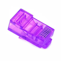 Conectores Modulares RJ45 UTP 8P8C Chapados en Oro |   Conectores de Cable Ethernet Multicolor Cat5e/Cat6/Cat6a para Redes LAN