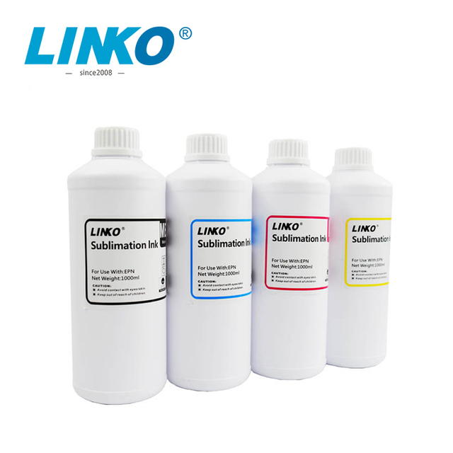 LINKO High Quality DX5 DX7 Print Head Sublimation Ink for Micro Piezo Print Head Inkjet Printers Multi Color CMYK Ink