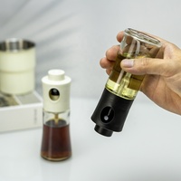 Mini bouteille de pulvérisateur d'huile d'olive en verre de cuisson en plastique avec moulin à sel et poivre