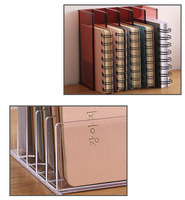 Organisateur de bureau multifonction moderne en acrylique pour livres, notes, palettes de fards à paupières, blush et accessoires de maquillage