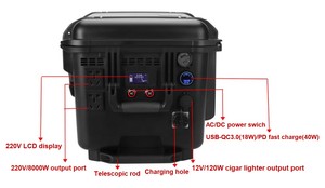 Tùy chỉnh 110V 220V 8000W 9380wh trạm sạc di động - Product Image 2