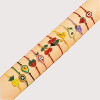 Zomerse schattige Bohemian fruit-kralen handgeweven micro-insert verstelbare Miyuki zaadkraal armband met andere plating voor dames cadeau