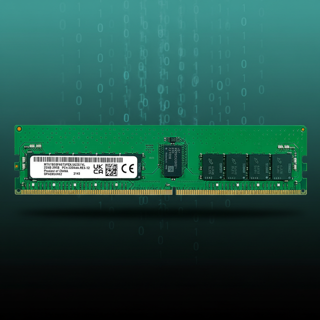 Micron Wholesale Server Ram MTA36ASF8G72PZ-3G2 1x 64GB DDR4-3200 RDIMM Rigistered Stable Quality PC4-25600R Dual Rank X4 Module