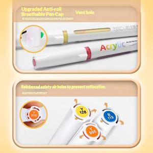 Marqueurs <span class=keywords><strong>de</strong></span> peinture acrylique liquide à pointe souple <span class=keywords><strong>de</strong></span> qualité supérieure, 60 couleurs, pour enfants, art et artisanat, haute capacité et forte couverture - Product Image 3