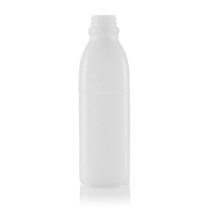 1ltr Grande bouteille de lait carrée en plastique naturel 38mm Snaploc T/E Finish - Product Image 1