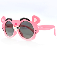 Lunettes de soleil pour enfants unisexes en TPEE, motif vache amusant, bleu noir, lunettes de soleil de fête de dessin animé, montures blanches rouges jaunes, lunettes de soleil pour enfants mignonnes et tendance